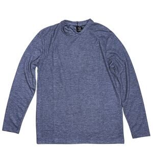 NWT Level Ten Long Sleeve Knit Navy Blue Shirt Small
